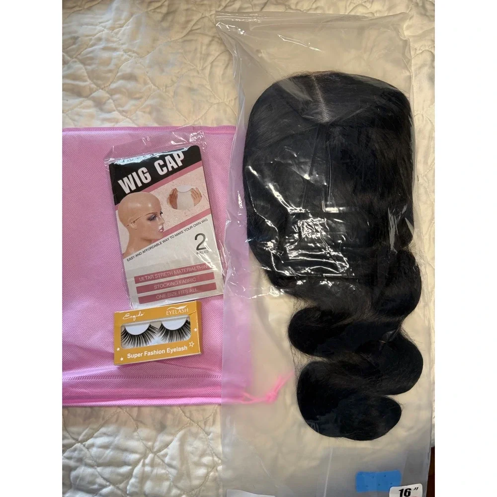 Tahikie 7x6 HD Lace Glueless Human Hair Wig Body Wave 250% Density